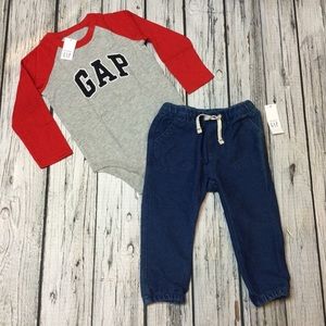 Baby Gap 3-6 6-12 Months Shirt & Denim Jeans
